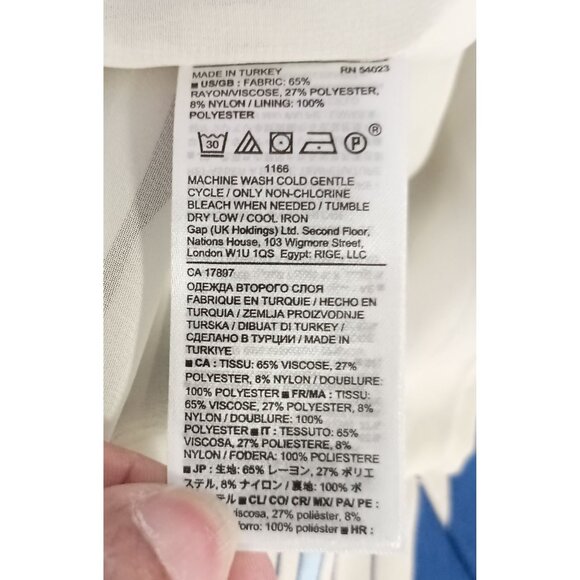 Banana Republic One Shoulder Cascade Bow Striped Dress Size 2 NWT $148 - Picture 2 of 9